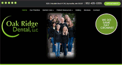 Desktop Screenshot of oakridgedentalonline.com