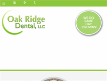 Tablet Screenshot of oakridgedentalonline.com
